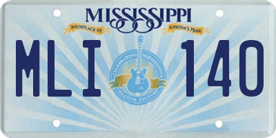 MS license plate MLI140