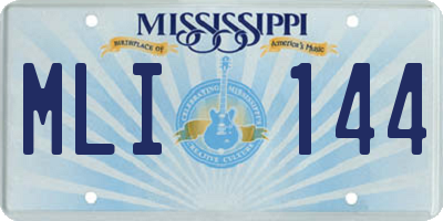MS license plate MLI144