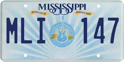 MS license plate MLI147