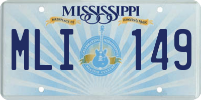 MS license plate MLI149