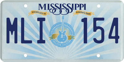 MS license plate MLI154
