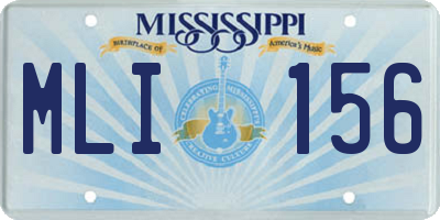MS license plate MLI156