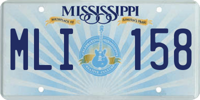 MS license plate MLI158