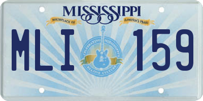 MS license plate MLI159