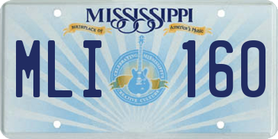MS license plate MLI160