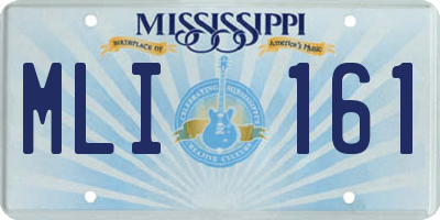 MS license plate MLI161