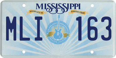MS license plate MLI163