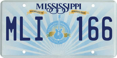 MS license plate MLI166