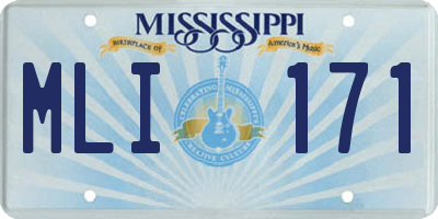 MS license plate MLI171