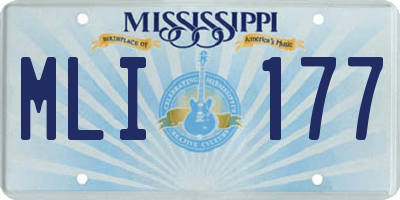 MS license plate MLI177