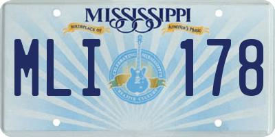 MS license plate MLI178