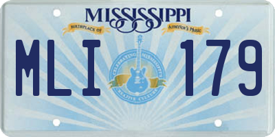 MS license plate MLI179