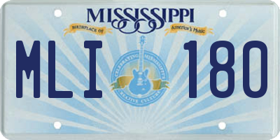 MS license plate MLI180