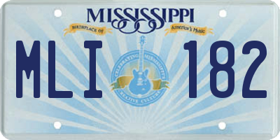 MS license plate MLI182