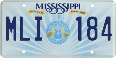 MS license plate MLI184