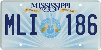 MS license plate MLI186
