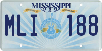 MS license plate MLI188