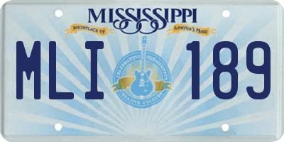 MS license plate MLI189