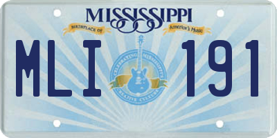 MS license plate MLI191