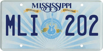 MS license plate MLI202