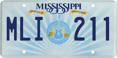 MS license plate MLI211