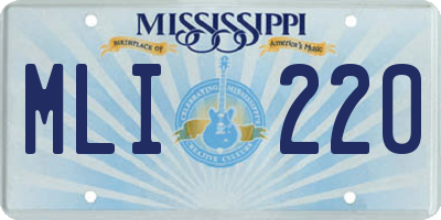 MS license plate MLI220