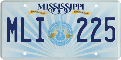 MS license plate MLI225