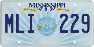 MS license plate MLI229