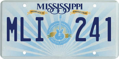 MS license plate MLI241