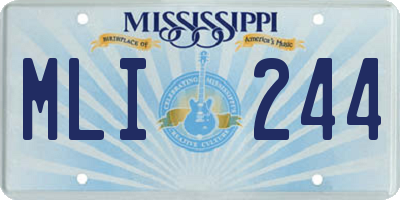 MS license plate MLI244