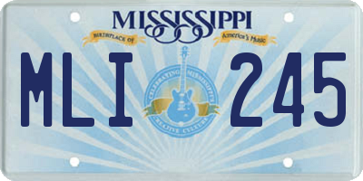 MS license plate MLI245