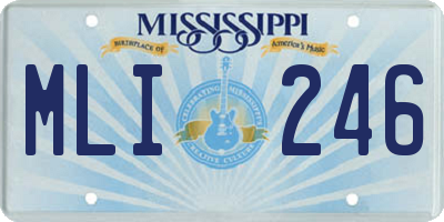 MS license plate MLI246