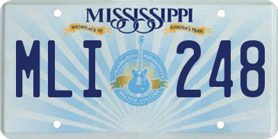 MS license plate MLI248