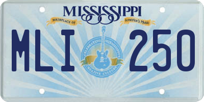 MS license plate MLI250