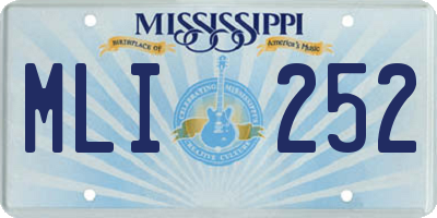 MS license plate MLI252