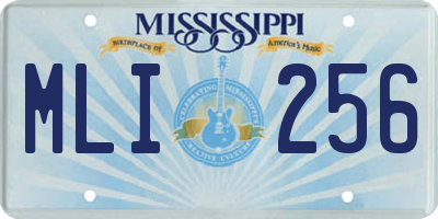 MS license plate MLI256