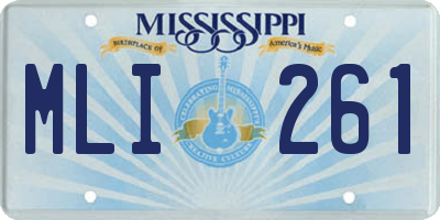 MS license plate MLI261