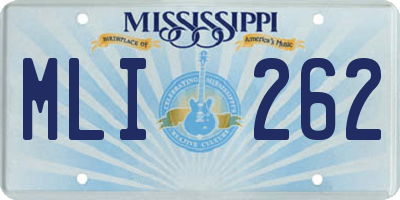 MS license plate MLI262