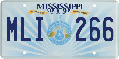 MS license plate MLI266