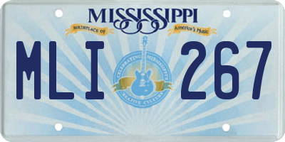 MS license plate MLI267