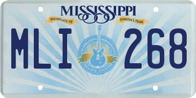 MS license plate MLI268