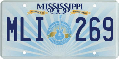 MS license plate MLI269