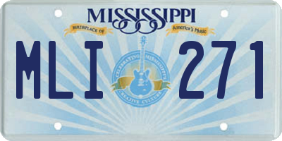 MS license plate MLI271