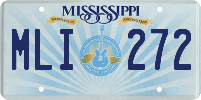 MS license plate MLI272