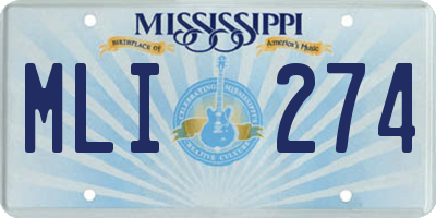 MS license plate MLI274
