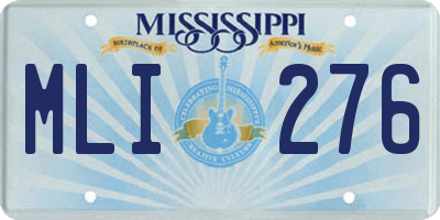 MS license plate MLI276