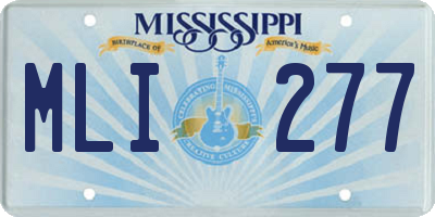 MS license plate MLI277