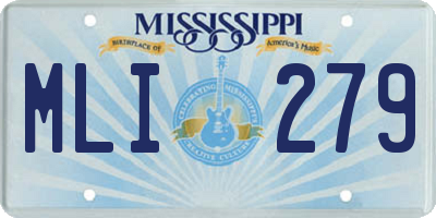 MS license plate MLI279