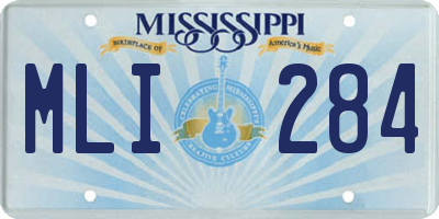MS license plate MLI284