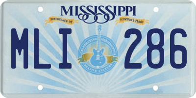 MS license plate MLI286